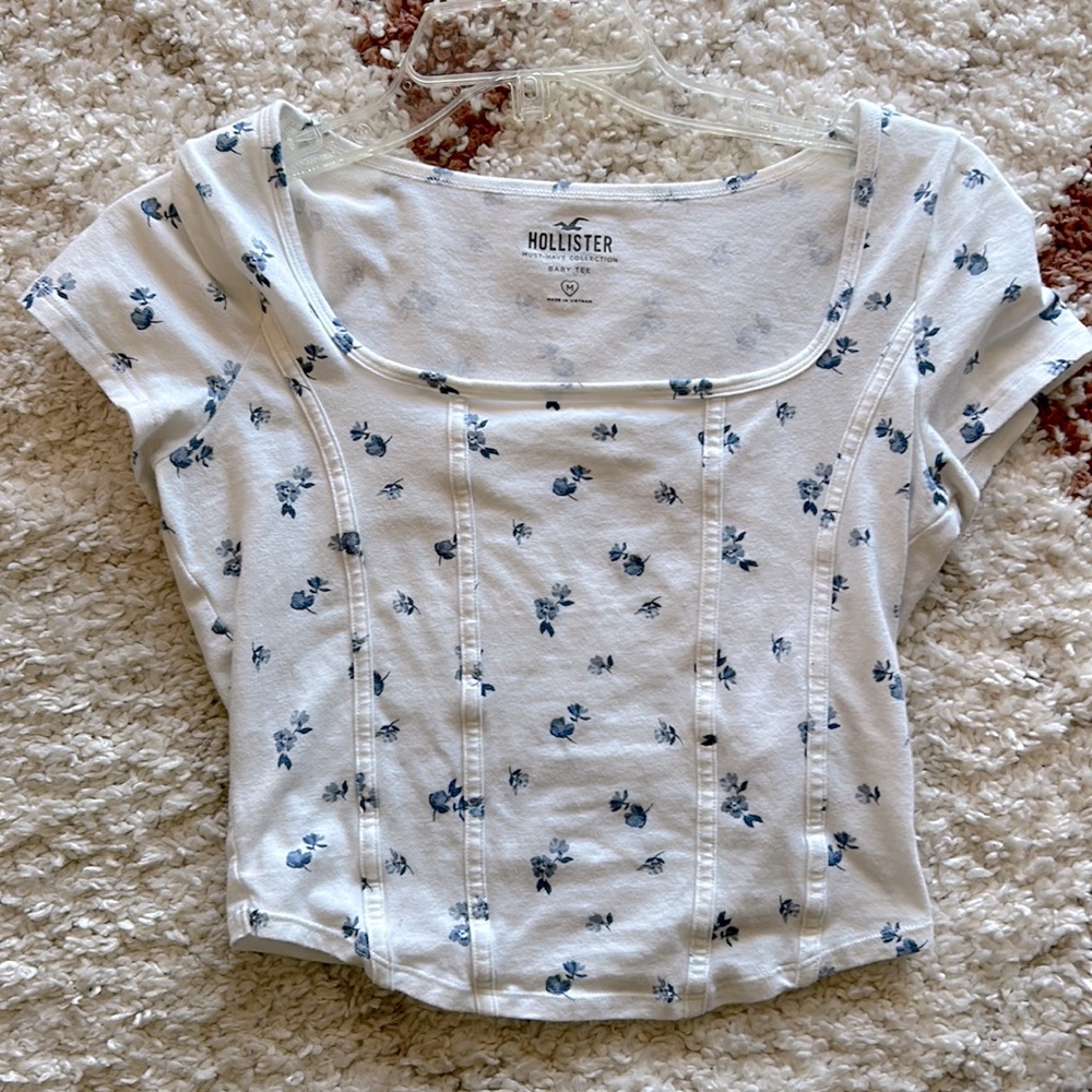 Hollister flower crop top